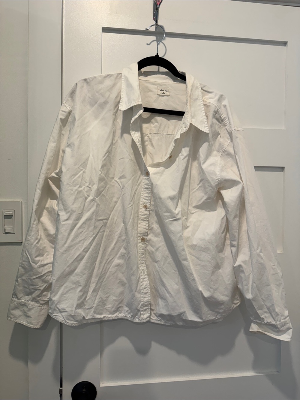 Wilfred by Aritzia White Cotton Button-Down Shirt Size XL Retail $100